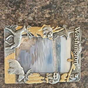 Rustic Wildlife Photo Frame - Silver and Gold Heavy Duty Washington